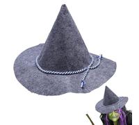Genérico Sombreros De Brujas Para Halloween,Sombrero De Espantapájaros De Fieltro - Accesorio para Cosplay, para la Cabeza y Disfraz para Hombres y Mujeres en Halloween, Carnaval, Fiesta Mascarada