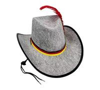 Genérico Sombreros De Fieltro Para Hombre | Sombreros Occidentales para Fiesta Femenina,Diseño Occidental Negro Rojo Amarillo con Cinta Ajustable para Fiesta Carnaval Disfraz Escolar Cosplay Teatro