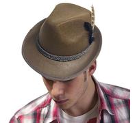 Genérico Sombreros De Oktoberfest | Retro No Tejidos Capor De Jazz De Plumas De | Halloween Stage Performance Role Play Disfraz Accessory For Carnival Party