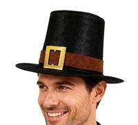 Genérico Sombreros De Peregrino Para Adultos, Sombrero Ajustable Acción Gracias, Accesorio Fieltro Retro Disfraces - Teens Hombres Mujeres Adultos Unisex: Cosplay Obras Escolares Fotos