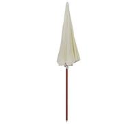 Genérico Sombrilla con Palo de Acero Blanco Arena 240 cm,Jardín,Artículos de Exterior,Sombrillas-47799