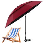 Genérico sombrilla con pinza para protección UV UPF 50+ doble dosel | Paraguas De Playa Y Camping Viajes, Playa, Vacaciones, Camping, Picnics, Silla de Ruedas, Carros de Golf