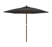 Genérico Sombrilla jardín con Poste de Madera Gris Antracita 299x240 cm,Casa y jardín,Jardín,Artículos de Exterior,Sombrillas-363169