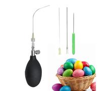 Generico Soplador de huevos de Pascua - Kit de aspiración manual con bomba de aire en el taladro para la elaboración de navideños, hardware creativo para vaciar la carcasa de PVC, a