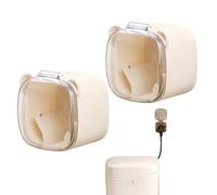 Genérico Soporte Adhesivo De Cables,2 Piezas Gancho Anti-Humedad,Con Cubierta Transparente Antipolvo Ganchos Adhesivos Sin Rastro Para La Pared | Para Baño Dormitorio Hotel Escuela