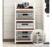 Genérico Soporte Ajustable para Equipos audiovisuales con Patas Antideslizantes, Mueble Multifuncional para Reproductor de CD y Equipo de Sonido, Torre para Sistemas de Entretenimiento doméstico (bla