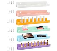 Generico Soporte compacto de pared para pintauñas - 6 unidades - Organizador para esmalte de pared - para dormitorios, apartamentos, salones de peluquería, tiendas al por menor, salón