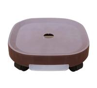 Genérico Soporte Cuadrado de plástico Resistente para Plantas con Ruedas, Carrito rodante de 27 cm para macetas de Exterior, Base para macetas con Ruedas Ocultas y cajón para almacenar Agua.