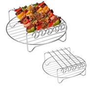 Genérico Soporte de Acero Inoxidable Rejilla para Freidora de Aire, Accesorios Freidora de Aire Sin Aceite, Air Fryer Parrillas para Todas Las Freidoras de Aire de 3,5 L-4.1L (A)