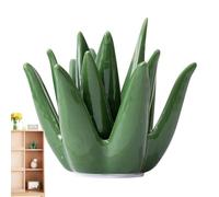 Generico Soporte de anillo de Aloe - Ceramic 10 x 10 x 9 cm | Cute Jewelry Organizer Trinket Rack | Decorative Ring Holder For Christmas Thanksgiving Birthday Home Desk And Vanity Use