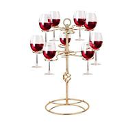 Genérico Soporte De Árbol para Cóctel,Torre De Bebidas con 2 Niveles Y 10 Porta Copas | Torre para Cócteles,para Bar Restaurante Cocina Hogar Fiesta Salon Comedor Boda