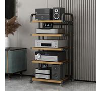 Genérico Soporte de Audio Ajustable con Ruedas - Estante para Equipos audiovisuales para Reproductores de CD/DVD, Mueble para Equipo de Sonido doméstico, Soporte para Tocadiscos, solución versátil de