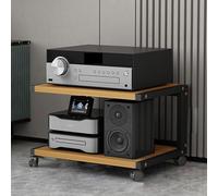 Genérico Soporte de Audio Ajustable con Ruedas, Estante para Equipos audiovisuales para Reproductores de CD/DVD, Mueble para estéreo, Almacenamiento para Equipos de Sonido domésticos, Soporte para to