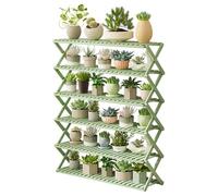 Genérico Soporte de bambú para Plantas de 6 Niveles - Estante Plegable de 90 cm para Uso en Interiores y Exteriores, ecológico y Compacto, Ideal para Patio, jardín y decoración del hogar - Exhibidor