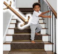 Genérico Soporte de Barra Pulida Ajustable para alfombras de Escalera, herrajes para Pisos Seguros, Juego de Barras de latón para alfombras de Escalera, Ideal para Salas de exposición, hoteles y Muse
