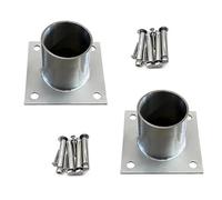 Genérico Soporte de Base para Poste de Alta Resistencia: Montaje Seguro para buzones y columnas de cercas en Postes de Madera, hormigón y Metal. Se Adapta a diámetros de 2 a 7 Pulgadas. Anclaje durad
