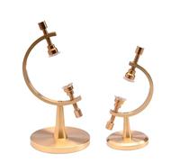 Genérico Soporte de Exhibición de Piedra - Soporte de Latón Ajustable con Clip Acolchado | Base Globo Bola de | Estante de Especímenes Minerales para Gemas Fósiles Coleccionables