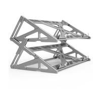 Genérico Soporte de exhibición de Teclado,Estante de exhibición de Teclado mecánico apilable,Mecánico de aleación de Aluminio for organización de Escritorio de Oficina y hogar(Silver,2 Layer)