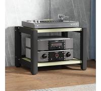 Genérico Soporte de Madera para Equipo de música - Estantería para Juegos y Tocadiscos - Estante esquinero Multimedia para proyector, PS5, Reproductor de DVD y Consola de Juegos - Mueble Expositor de