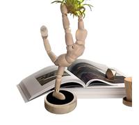 Generico Soporte de marionetas para plantas de aire, soporte para plantas de aire ajustable - Soporte para estatua conjunta de madera,Soporte magnético para con junta magnética para soporte