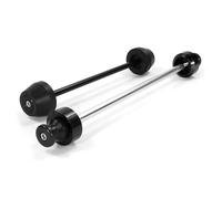 Genérico Soporte De Motocicleta, Carrete Basculante, Rueda Delantera Y Trasera, Eje, Horquilla, Deslizador De Choque para Y&amaha MT-07 MT07 FZ-07 FZ07 XSR700(Negro)
