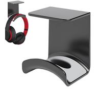Generico Soporte de pared para auriculares: organizador de auriculares | Soporte adhesivo para Streaming Station PC Setup Desk Home Studio Classroom Dorm Under Table Earphone Mount Hook Hanger Bracket