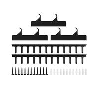 Generico Soporte de pared para barra de lat machine - Juego de 5 ganchos para organizar el hogar | Rastreador de poleas para elásticos Fitness, actúa como salto | Portamanubreros hacia cables, garaje