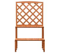 Genérico Soporte de Plantas y Enrejado Abeto Macizo Naranja 70x42x120 cm,Jardín,Jardinería,Soportes para macetas-314842