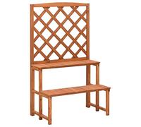 Genérico Soporte de Plantas y Enrejado Madera de Abeto 70x42x115 cm,Jardín,Jardinería,Soportes para macetas-316413