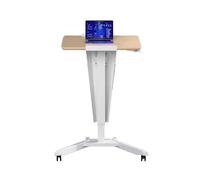 Genérico Soporte De Podio Rodante, Escritorio Portátil For Tableta For Aula De Bodas, Discurso, Altura Ajustable 72-109cm (incluye Solo Estantes)