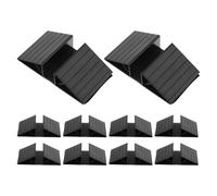 Genérico Soporte de Refuerzo Triangular para Valla de Perros, Estabilizador de Puerta para Mascotas de Abs Negro, Fácil Instalación, Compatible, Pack de 10 Piezas para Uso Exterior