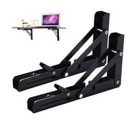 Generico Soporte detenido plegable de 20 cm | Juego de 2 soportes para pared plegables triangulares | Estantes plegables para colocar la ganancia para cocina, lavandería, microondas,