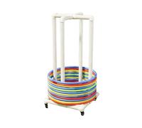 Genérico Soporte For Aro De Anillo,Carrito Organizador Equipos PE, Ligero For Aros Gimnasia,para Instrumentos Redondos con Un Diámetro 40-80 Cm(Compatible Diam 55cm)
