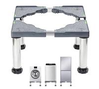Genérico Soporte Lavadora Base para Lavadora con Patas de Acero Inoxidable 45-70 cm Ajustable Largo/Ancho Pedestal Universal para Lavadora Secadora Refrigerador