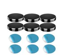 Genérico Soporte magnético for teléfono de Coche Soporte Universal for salpicadero Soporte de navegación GPS(6pcs Black-Fixed)