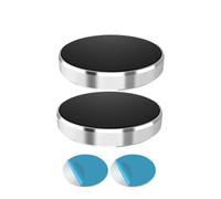 Genérico Soporte magnético for teléfono de Coche Soporte Universal for salpicadero Soporte de navegación GPS(2pcs Silver-Fixed)