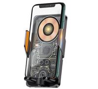 Genérico Soporte Móvil Coche - Vidrio PC 11.8 Cm, Carga Inalámbrica 15W Soporte Ventilación 360° | Sporte Teléfono Auto con Clip | para Navegación, Llamadas, Camión, Minivan, Viaje, Conducción