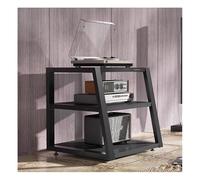 Genérico Soporte Multimedia AV Negro - Soporte estéreo y Mueble estantería para Audio y vídeo - Consola Multimedia y Estante para componentes para el hogar, la Oficina, la Sala de grabación y el Cine