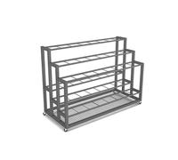 Genérico Soporte Organizador rodante móvil, Estante de Almacenamiento de Papel for telón de Fondo de fotografía y Organizador de Almacenamiento de Planos, Estante Enrollable de Hierro(Black,106x43cm)