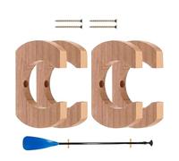 Genérico Soporte Pala Kayak Pared - Organizador Remos | Estante Madera 4 Piezas, Almacenamiento Robusto para Canoa, Dragón, Cochera, Cobertizo, Sótano, Cabaña, Colocación Segura