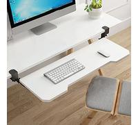 Genérico Soporte para Bandeja de Teclado de Madera de 4 Colores Soporte para Teclado extraíble Debajo del Escritorio con rieles deslizantes de 360 mm, Abrazadera, Estante Extensor de escrit