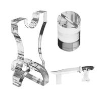 Generico Soporte para bloque cúter - Organizador para cuchillos de acrílico 5 x 7,5 cm, expositor compacto, soporte robusto transparente, decoración para con borde liso brillante | Bloque de