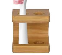 Generico Soporte para cepillo de dientes de madera de 3,54 pulgadas | Organizador de baño de madera - Multi Hole Countertop Stand for Family Bathroom Toothbrushs Storage And Efficient Space Use