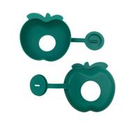 Genérico Soporte Para - Colector De Reutilizable De Silicona De 8,5x8,5x2,2 Cm | Bandeja Para Con Diseño De Manzana | Agarre Antideslizante Apto Para Lavavajillas Para Niños Pequeños,