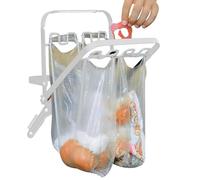 Genérico Soporte Para De Basura - Soporte Plegable De Metal Par Basura, Estante Plegable Interior Exterior | Soportes Portatil De Camping, Organizador De Residuos Para Picnic BBQ Dormitorio