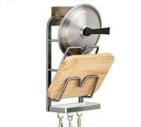 Genérico Soporte Para De Ollas - Soporte De Secado De Acero Al Carbono Sin Taladro Con Bandeja,Almacenamiento Y Organizador Para - Para Estufa Horno Despensa Bandeja Horno Tabla de Cortar