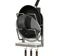 Genérico Soporte Para De Ollas,Soporte De Secado De Acero Al Carbono Sin Taladro Con Bandeja,Organizador de Ollas y Sartenes | Para Estufa Horno Despensa Bandeja Horno Tabla de Cortar