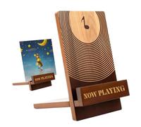Genérico soporte para discos de madera, ahora en reproducción soporte para discos de vinilo, expositor de discos de vinilo, soporte para discos vintage, accesorios para discos