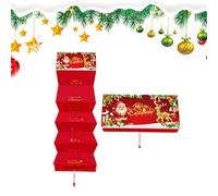 Genérico Soporte para Efectivo Navideño - Detalle para Fiestas | Sobres de Santa Claus con 10 Bolsillos | para Esposa Marido Hijos Hija Familiares Y Amigos