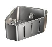 Generico Soporte para esponja - Portaobjetos de cocina antioxidante, estante angular triangular con | Porta esponja para fregadero | para jabón, cepillo tope lavavajillas encimera apartamento casa